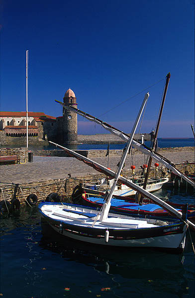 Catalan barques, Collioure, Pyr�n�es-Orientales.
